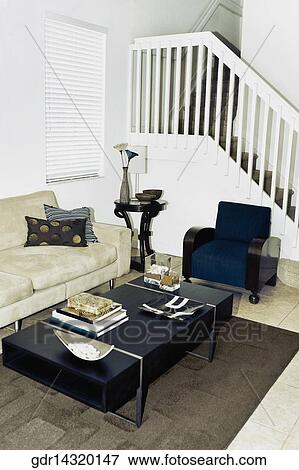 Interiors of a living room View Large Photo Image Stock Photo - Interiors of a living room. Fotosearch