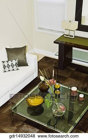 Interiors of a living room View Large Photo Image Stock Photo - Interiors of a living room. Fotosearch