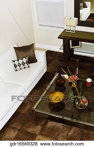 Interiors of a living room View Large Photo Image Stock Photo - Interiors of a living room. Fotosearch