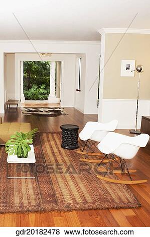 Interiors of a living room View Large Photo Image Stock Photo - Interiors of a living room. Fotosearch