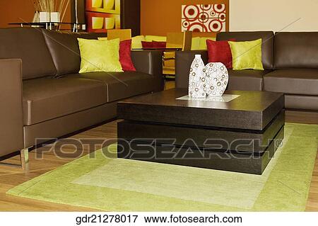 Interiors of a living room View Large Photo Image Stock Photo - Interiors of a living room. Fotosearch