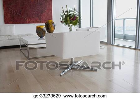 Stock Photo - Interiors of a living room. Fotosearch