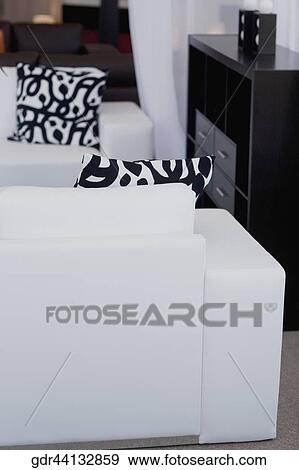 Interiors of a living room View Large Photo Image Stock Photo - Interiors of a living room. Fotosearch