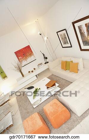 Stock Photo - Interiors of a living room. Fotosearch