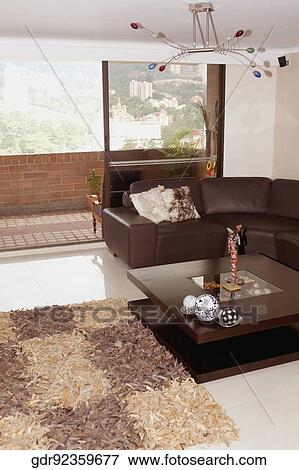 Interiors of a living room View Large Photo Image Stock Photo - Interiors of a living room. Fotosearch
