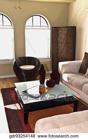 Interiors of a living room View Large Photo Image Stock Photo - Interiors of a living room. Fotosearch