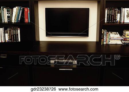 Stock Photograph - Interiors of a living room. Fotosearch