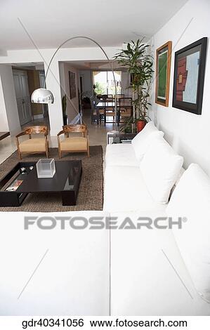 Interiors of a living room View Large Photo Image Stock Photograph - Interiors of a living room. Fotosearch