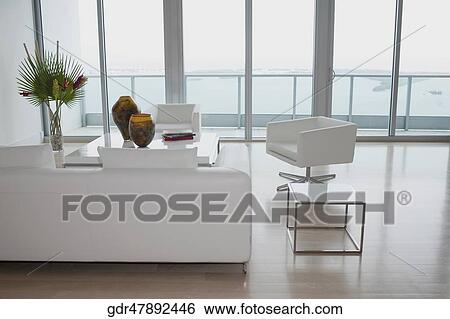 Interiors of a living room View Large Photo Image Stock Photograph - Interiors of a living room. Fotosearch