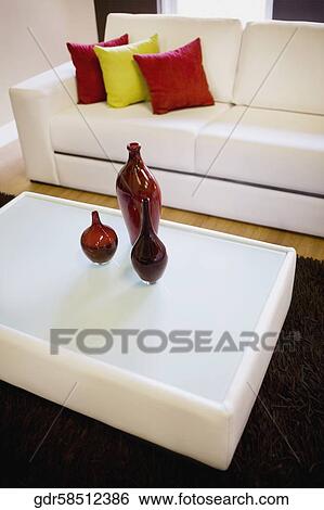 Stock Photograph - Interiors of a living room. Fotosearch