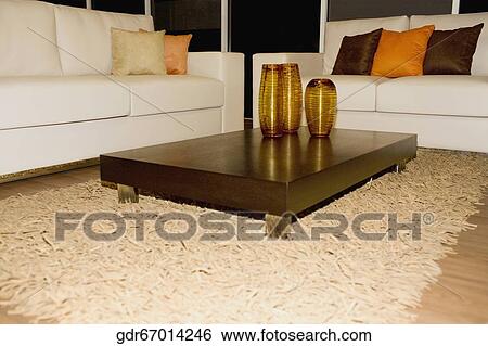 Stock Photograph - Interiors of a living room. Fotosearch