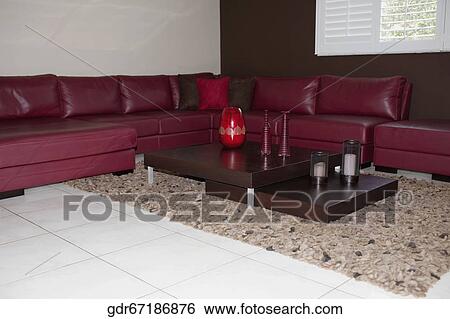 Interiors of a living room View Large Photo Image Stock Photograph - Interiors of a living room. Fotosearch