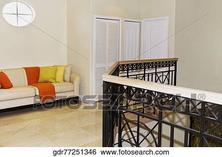 Stock Photograph - Interiors of a living room. Fotosearch