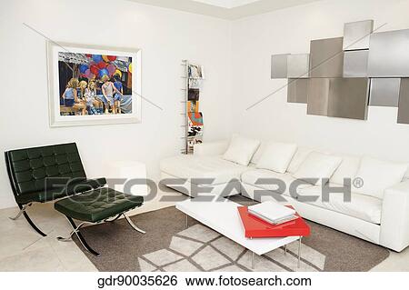 Interiors of a living room View Large Photo Image Stock Photograph - Interiors of a living room. Fotosearch