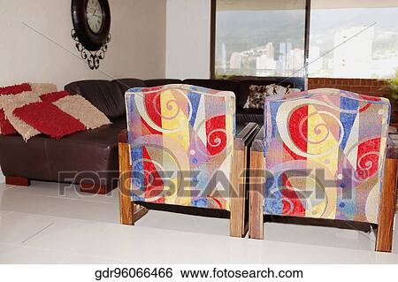 Interiors of a living room View Large Photo Image Stock Photograph - Interiors of a living room. Fotosearch