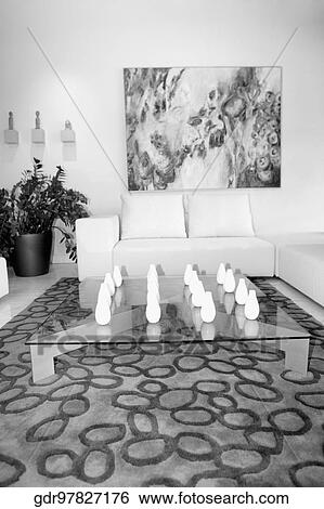 Interiors of a living room View Large Photo Image Stock Photograph - Interiors of a living room. Fotosearch