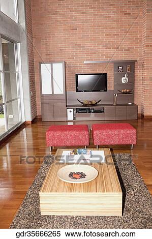 Interiors of a living room View Large Photo Image Stock Photography - Interiors of a living room. Fotosearch