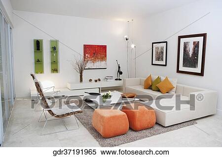Interiors of a living room View Large Photo Image Stock Photography - Interiors of a living room. Fotosearch