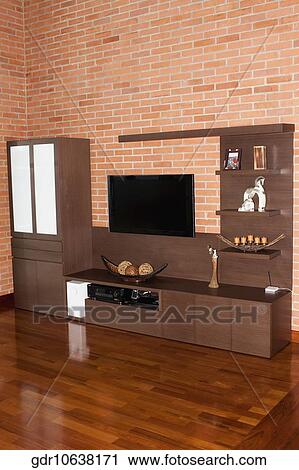 Modern shelf in a house View Large Photo Image Stock Image - Modern shelf in a house. Fotosearch