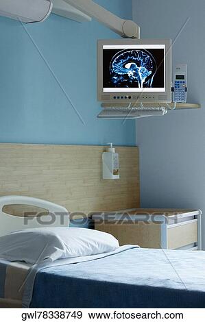 MRI scan of brain on a computer screen in a hospital ward View Large Photo Image Stock Photo - MRI scan of brain on a computer screen in a hospital ward. Fotosearch