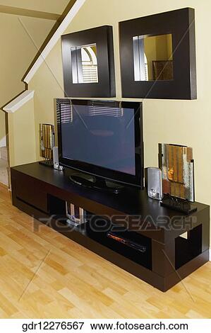 Plasma television in a room View Large Photo Image Stock Photo - Plasma television in a room. Fotosearch