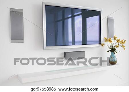 Plasma television in a room View Large Photo Image Stock Photography - Plasma television in a room. Fotosearch