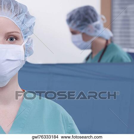 Picture - Portrait of a female doctor. Fotosearch