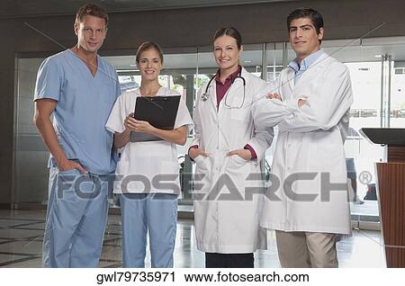 Portrait of doctors and nurses View Large Photo Image Stock Image - Portrait of doctors and nurses. Fotosearch