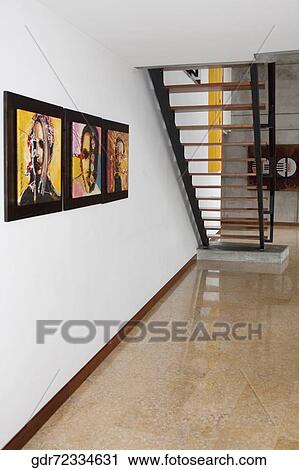 Staircase in a house View Large Photo Image Stock Image - Staircase in a house. Fotosearch