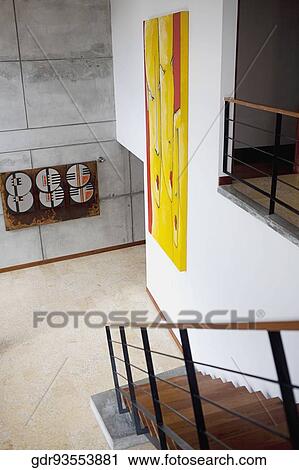 Staircase in a house View Large Photo Image Stock Image - Staircase in a house. Fotosearch