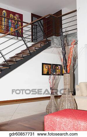 Staircases in a house View Large Photo Image Stock Image - Staircases in a house. Fotosearch