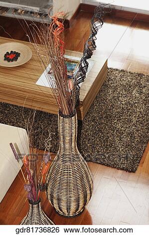 Vase in a living room View Large Photo Image Stock Photograph - Vase in a living room. Fotosearch