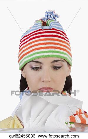 Woman suffering from cold View Large Photo Image Stock Image - Woman suffering from cold. Fotosearch