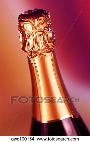 Close-up of a champagne bottle View Large Photo Image Picture - Close-up of a champagne bottle. Fotosearch
