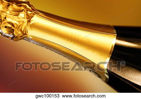Close-up of a champagne bottle View Large Photo Image Stock Image - Close-up of a champagne bottle. Fotosearch