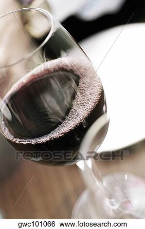Stock Photograph - Close-up of a glass of wine. Fotosearch