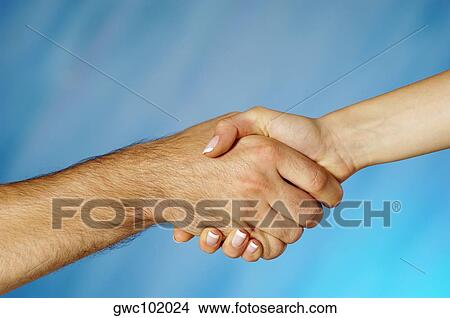 Close-up of a man and a woman shaking hands View Large Photo Image Picture - Close-up of a man and a woman shaking hands. Fotosearch