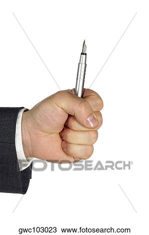 Close-up of a businessman holding a pen View Large Photo Image Stock Image - Close-up of a businessman holding a pen. Fotosearch