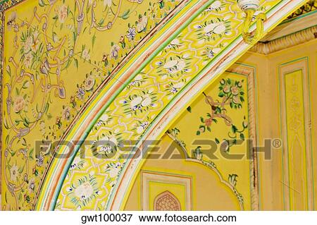 Stock Photo - Low angle view of an arch, Nahargarh Fort, Jaipur, Rajasthan, India. Fotosearch
