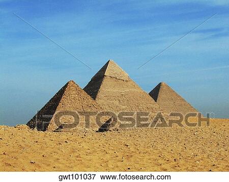 Blue sky over pyramids, Giza Pyramids, Giza, Cairo, Egypt View Large Photo Image Stock Photo - Blue sky over pyramids, Giza Pyramids, Giza, Cairo, Egypt. Fotosearch