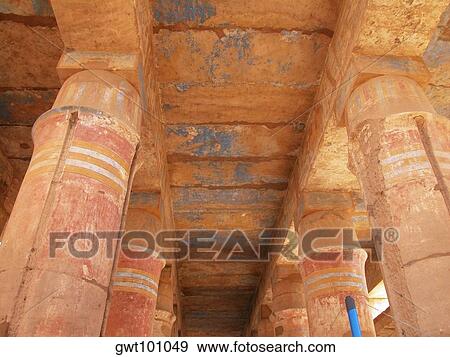 Columns supporting the roof of a temple, Temples Of Karnak, Luxor, Egypt View Large Photo Image Stock Photo - Columns supporting the roof of a temple, Temples Of Karnak, Luxor, Egypt. Fotosearch