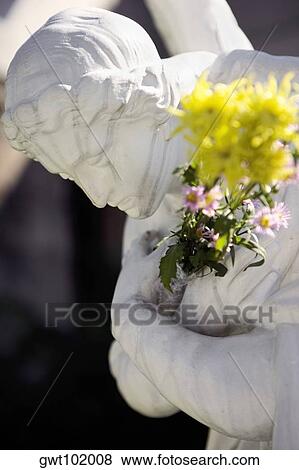 Close-up of a statue holding flowers, Washington DC, USA View Large Photo Image Stock Photo - Close-up of a statue holding flowers, Washington DC, USA. Fotosearch
