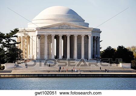 Facade of Jefferson Memorial across the Tidal Basin, Washington DC, USA View Large Photo Image Stock Image - Facade of Jefferson Memorial across the Tidal Basin, Washington DC, USA. Fotosearch