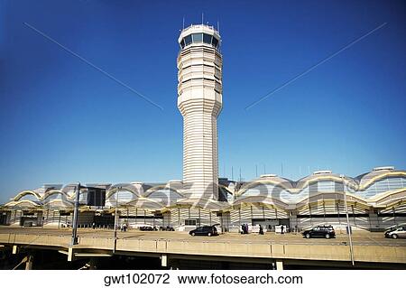 High angle view of the control tower and departures terminal at the Ronald Reagan Washington National Airport, Washington DC, USA View Large Photo Image Stock Image - High angle view of the control tower and departures terminal at the Ronald Reagan Washington National Airport, Washington DC, USA. Fotosearch