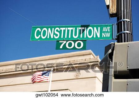 Low angle view of 700 block of Constitution Avenue, Downtown, Washington DC, USA View Large Photo Image Picture - Low angle view of 700 block of Constitution Avenue, Downtown, Washington DC, USA. Fotosearch