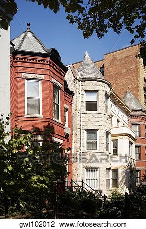Low angle view of apartment buildings, Washington DC, USA View Large Photo Image Stock Image - Low angle view of apartment buildings, Washington DC, USA. Fotosearch