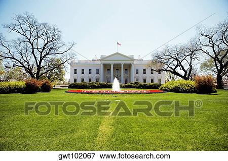 Low angle view of the White House, Washington DC, USA View Large Photo Image Stock Photo - Low angle view of the White House, Washington DC, USA. Fotosearch