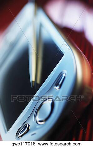 Stock Photograph - Close-up of a personal data assistant. Fotosearch