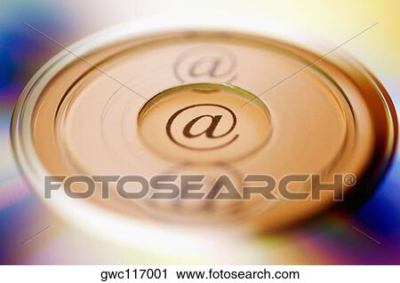 Stock Image - Close-up of an 'at' symbol. Fotosearch