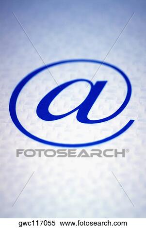 Stock Photography - Close-up of an 'at' symbol. Fotosearch